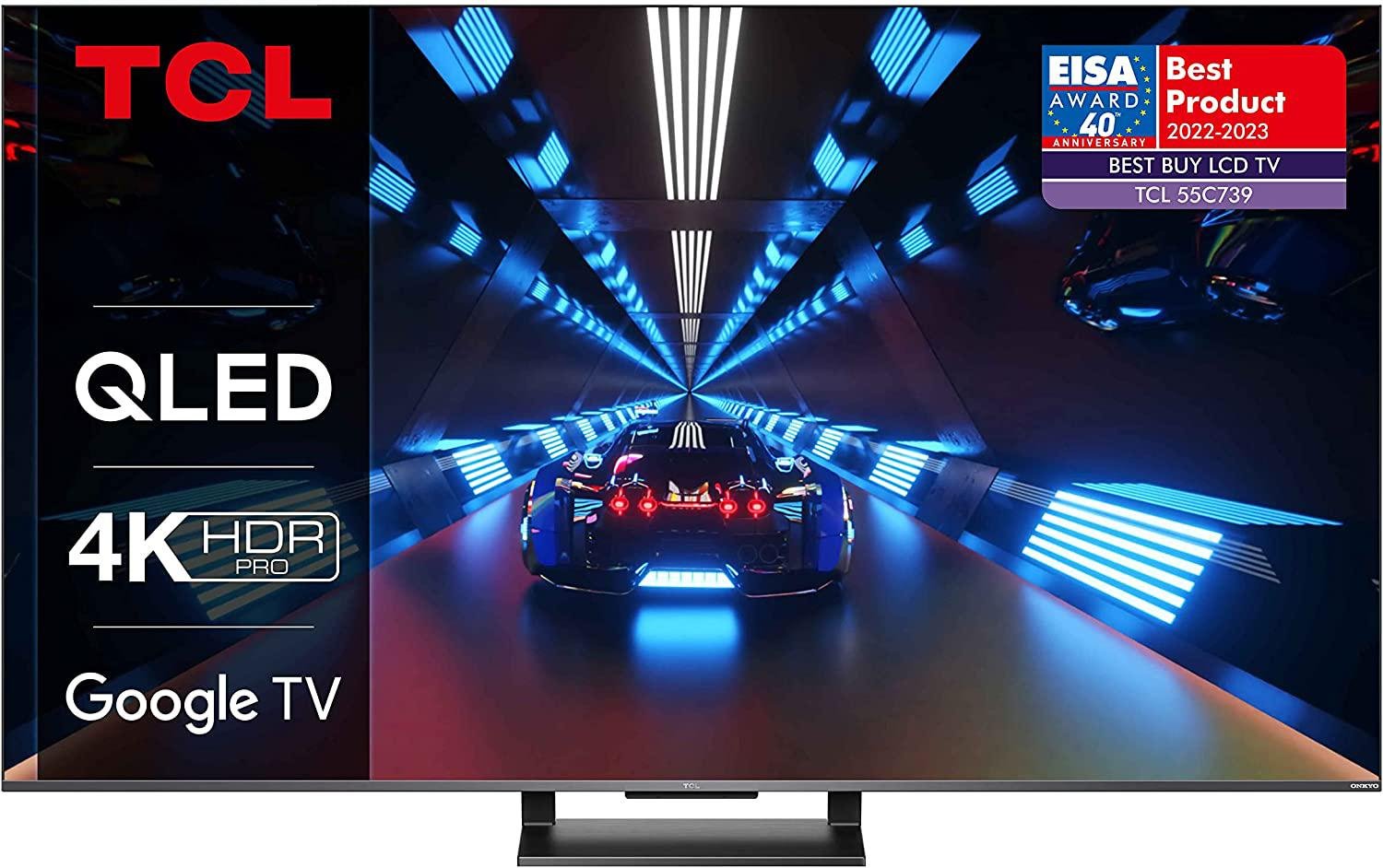TV LED 43 - TCL 43P739, UHD 4K, Metalizado oscuro