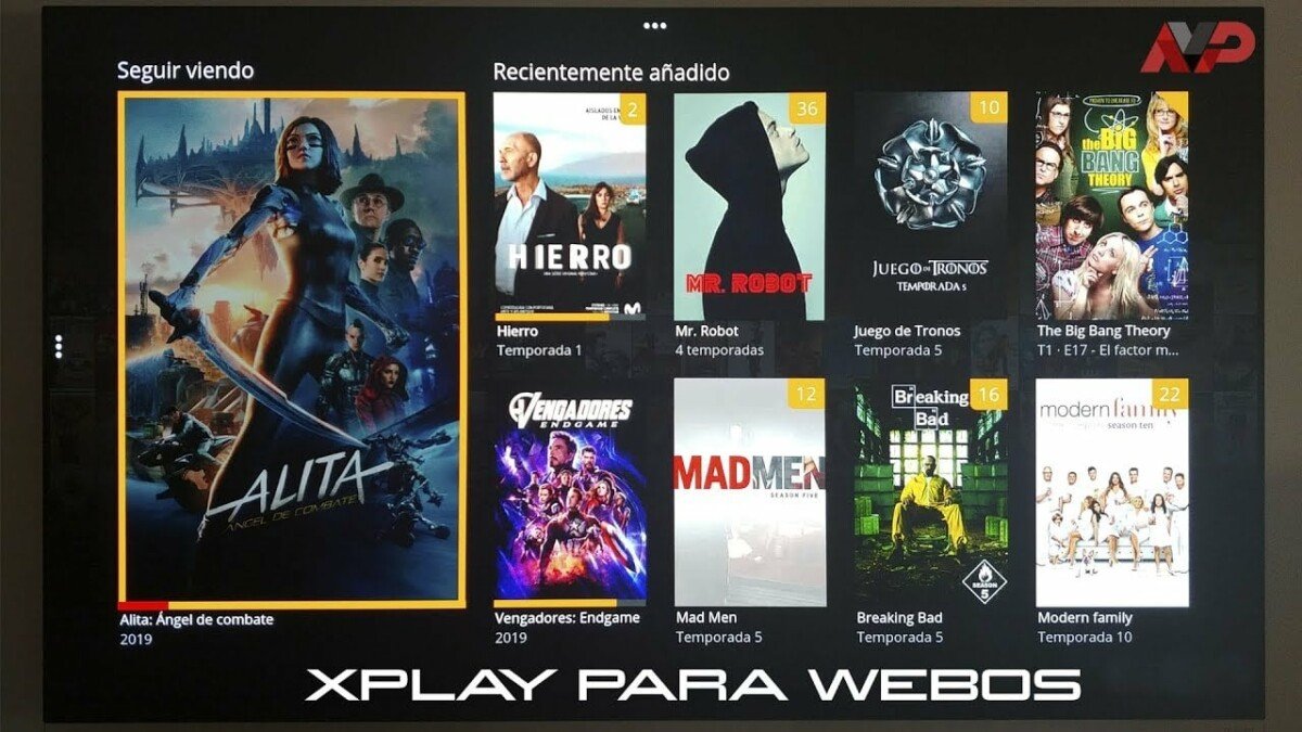 Plex Media Server DLNA en Smart TV webOS, cliente XPlay