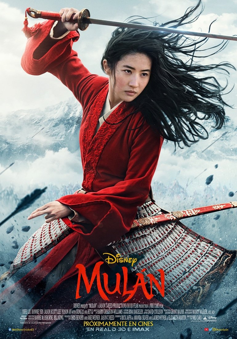 Póster oficial Mulán (2020)