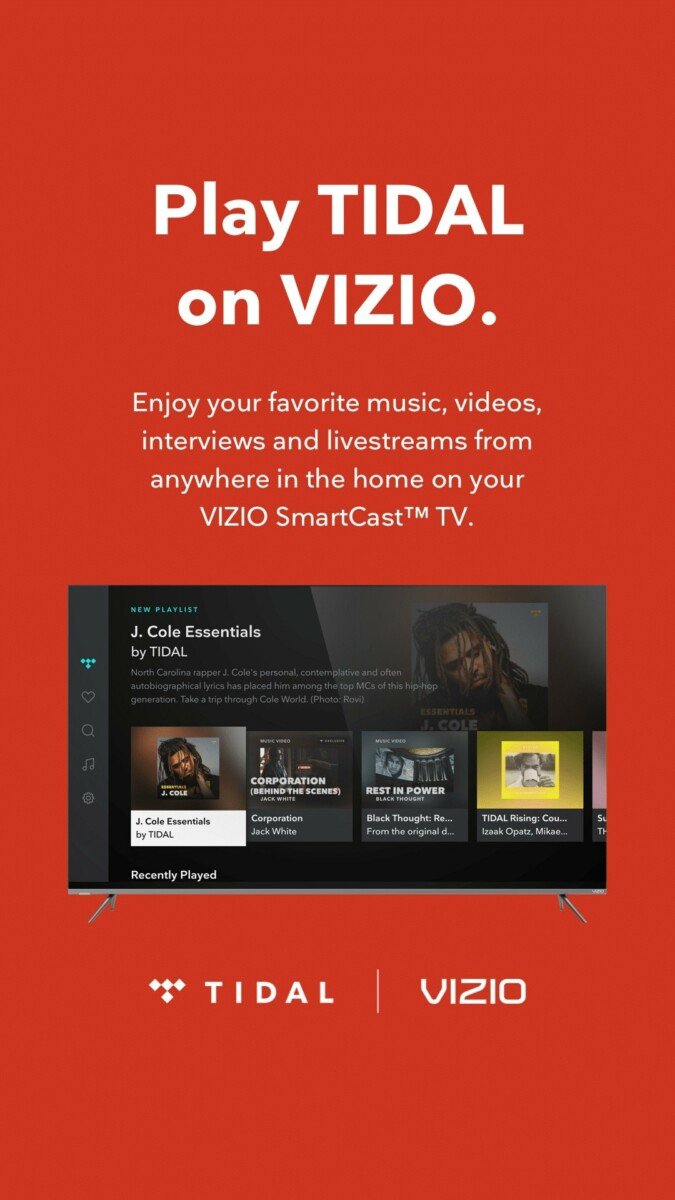 Tidal y Vizio unen fuerzas: la app de música ya es compatible con sus Smart TV