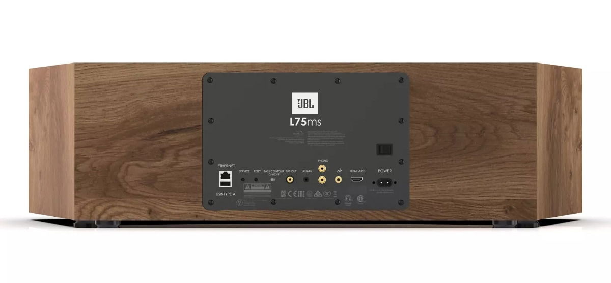 sistema de sonido JBL L75ms conectores