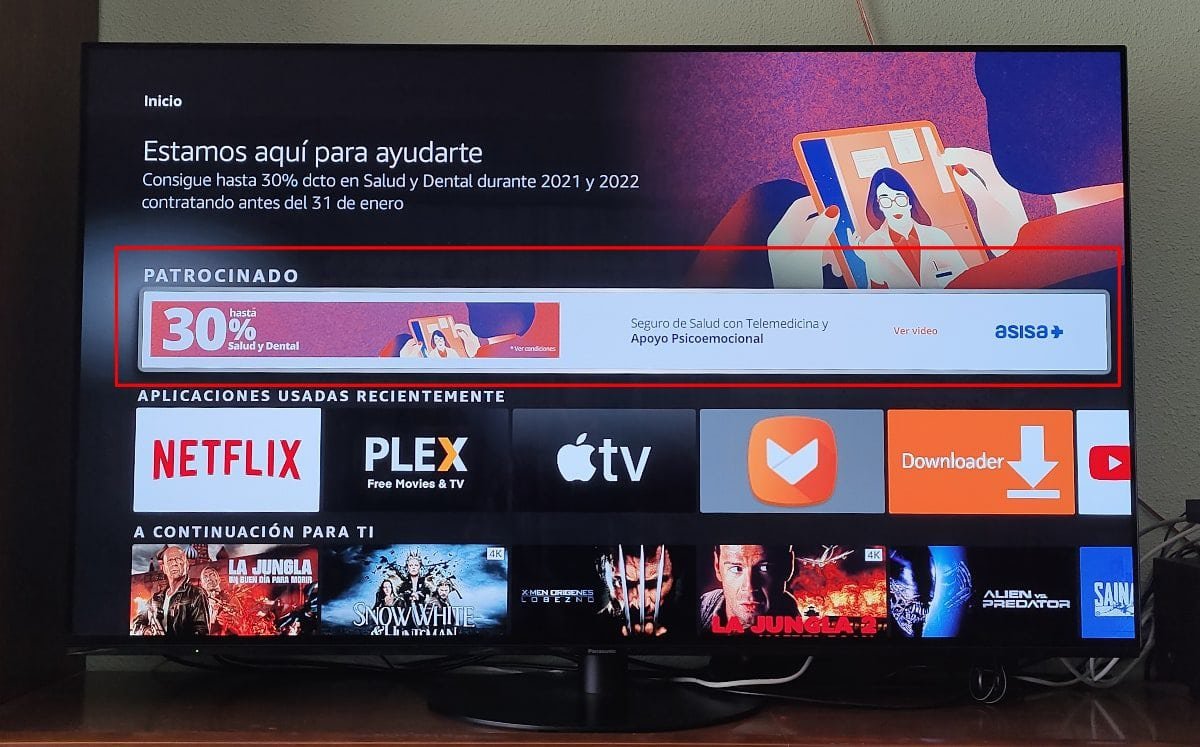 análisis Amazon Fire TV Stick 4K Max publicidad
