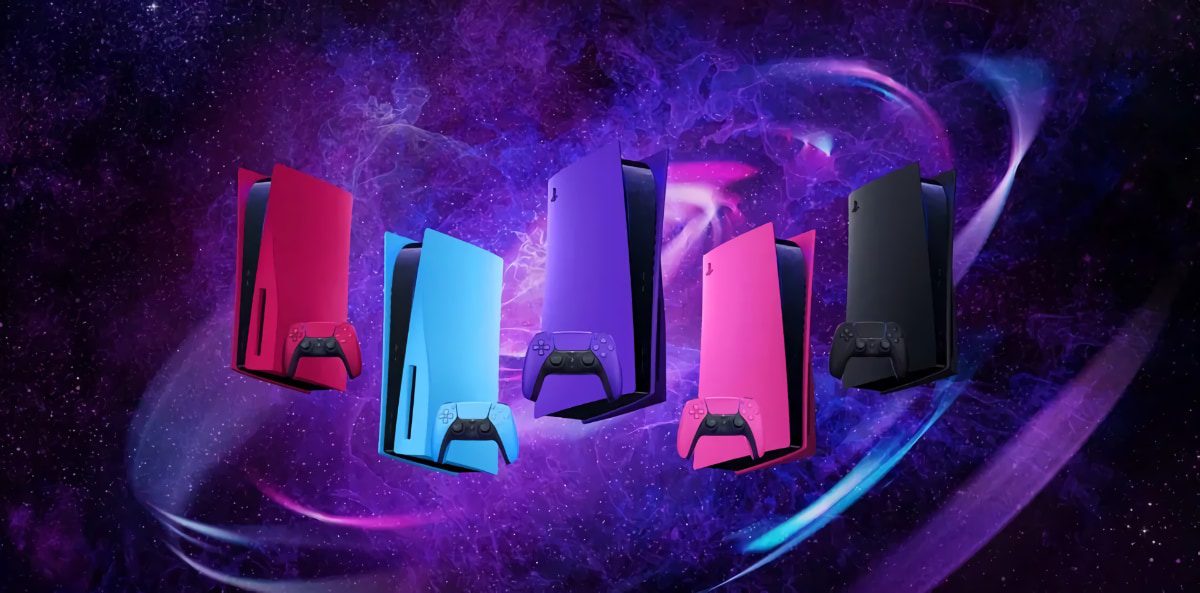 PlayStation 5 SLIM Galactic Purple. Nuevas cubiertas de SONY