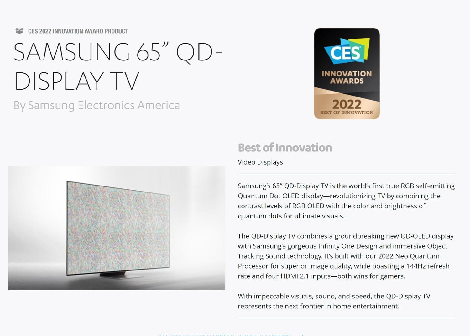 samsung-65-qd-display-tv-ces-innovation-award-2022-e1641334604243
