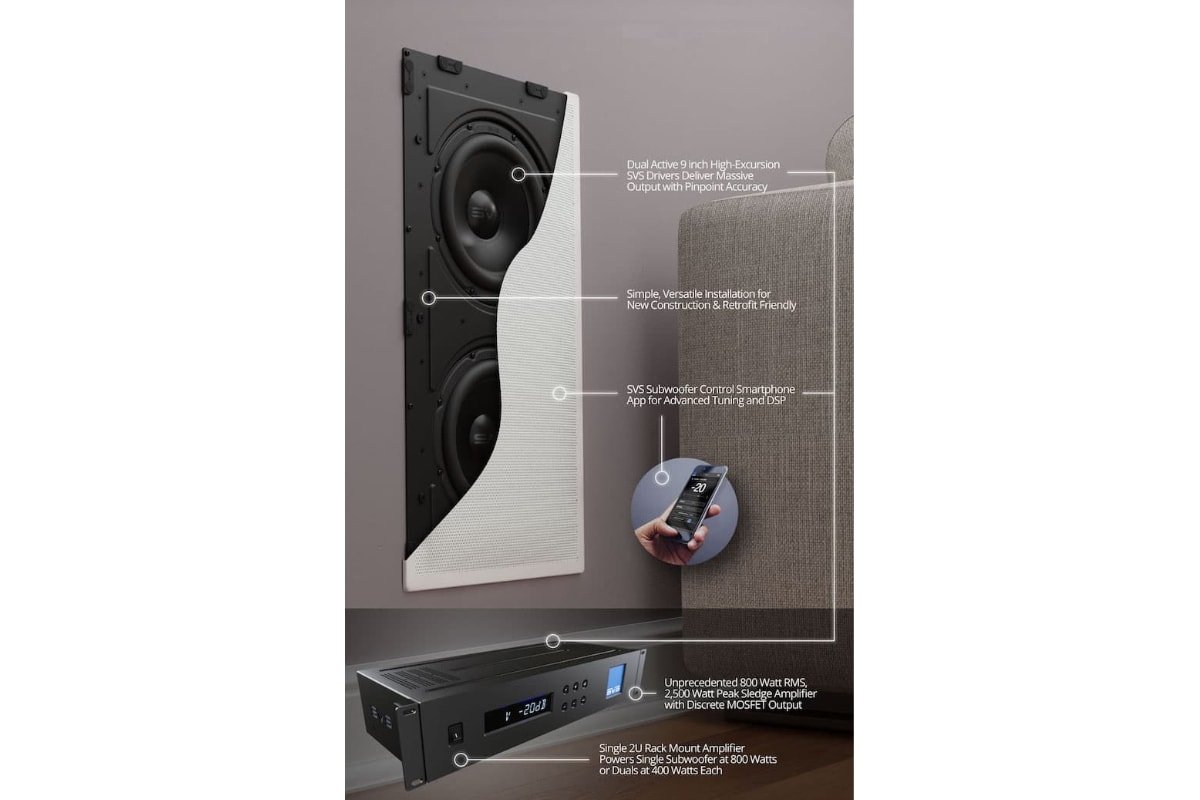 subwoofer SVS 3000 In-Wall componentes