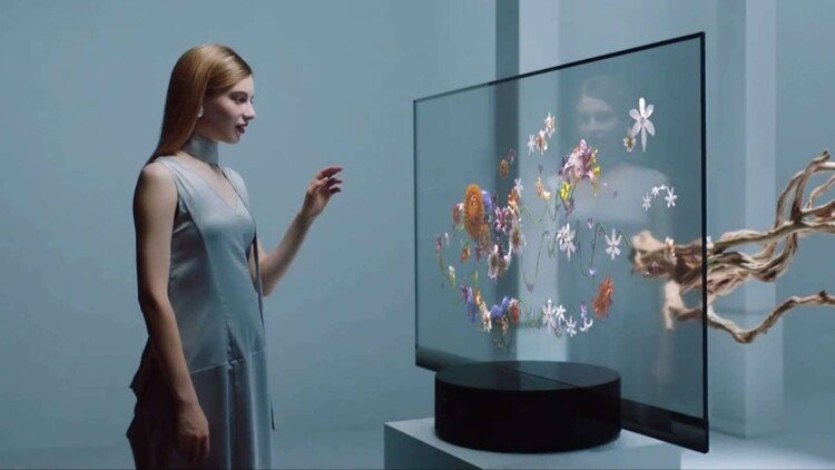 Smart TV OLED transparente