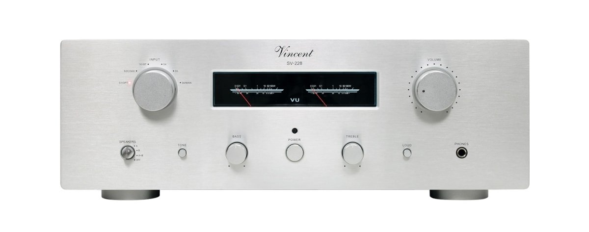 amplificador Vincent Audio SV-228 frontal plata