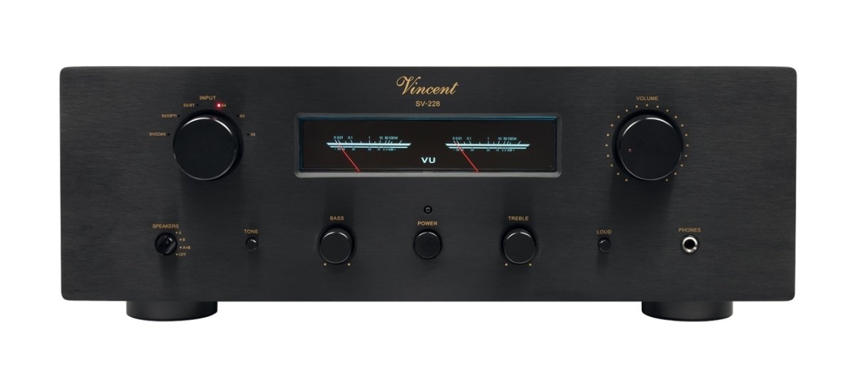 amplificador Vincent Audio SV-228 frontal negro