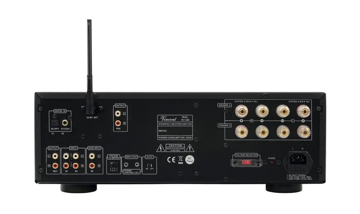 amplificador Vincent Audio SV-228 conectividad