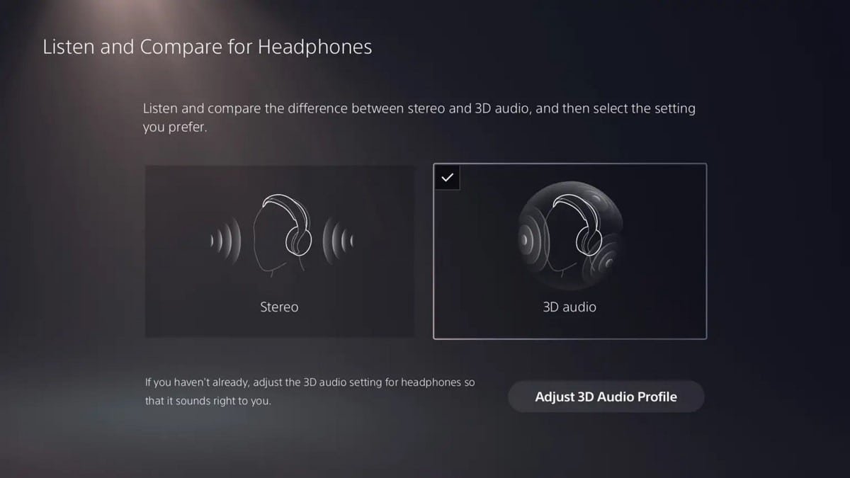 Comparar audio en PS5