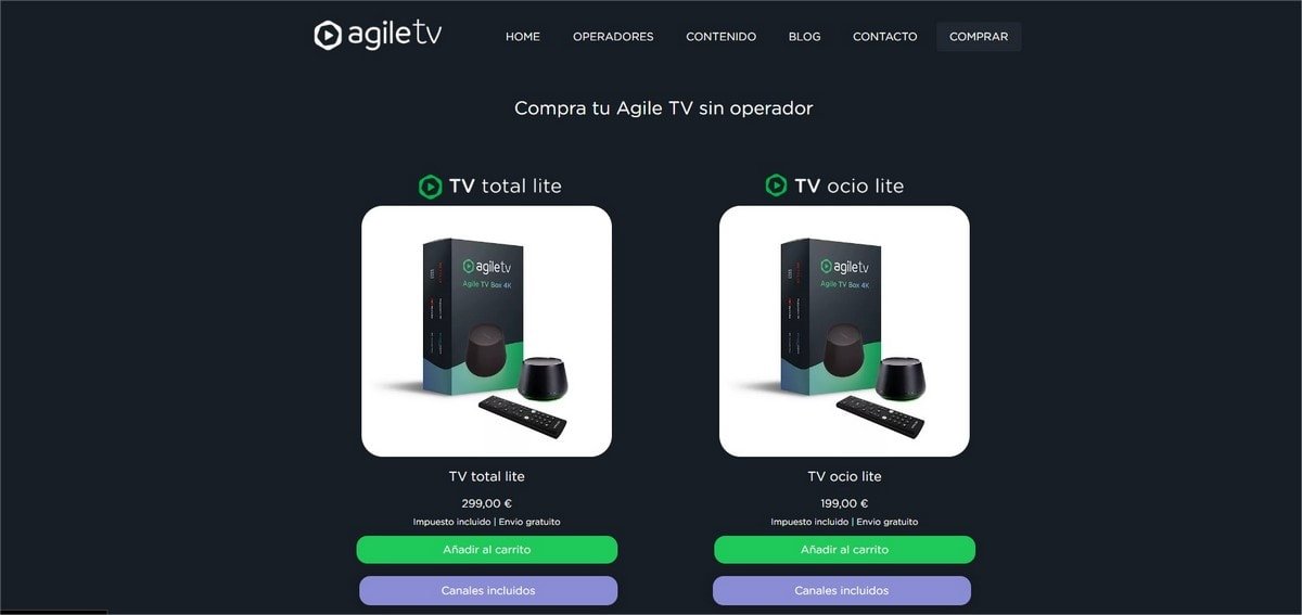 Precios de Agile TV