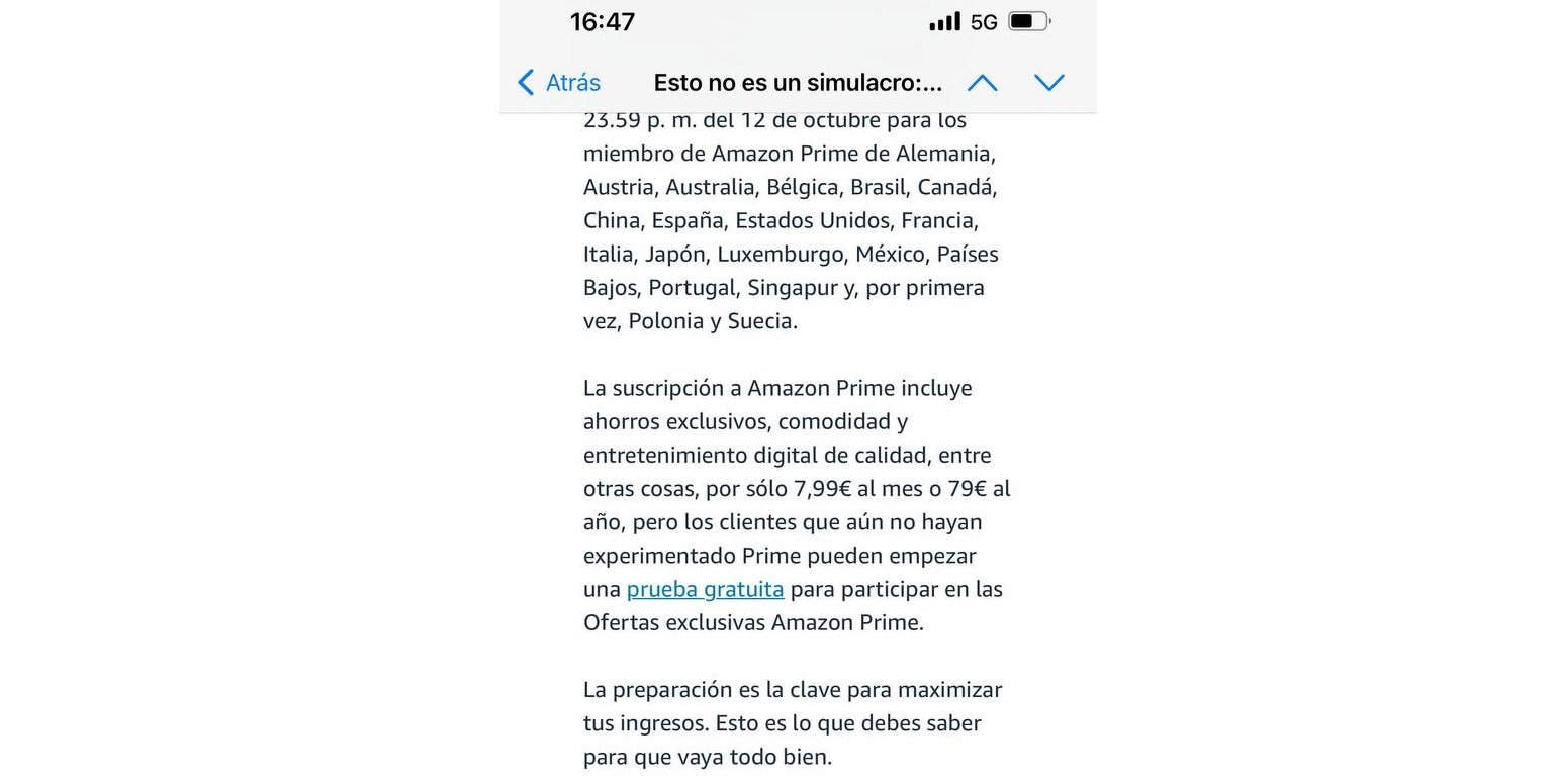 Subida precio Amazon Prime