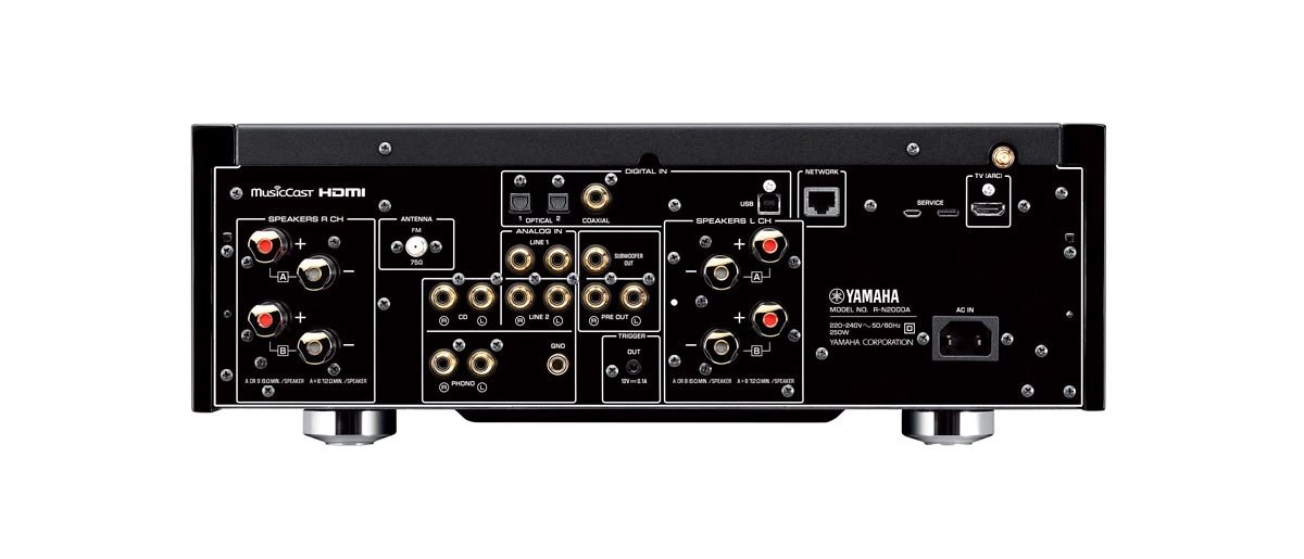 receptor HiFi Yamaha R-N2000A conectividad