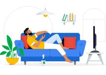 Dibujo de uso de Google TV