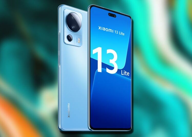 Xiaomi 13 Lite con fondo de colores