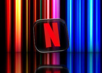 Logo de Netflix con fondo de colores