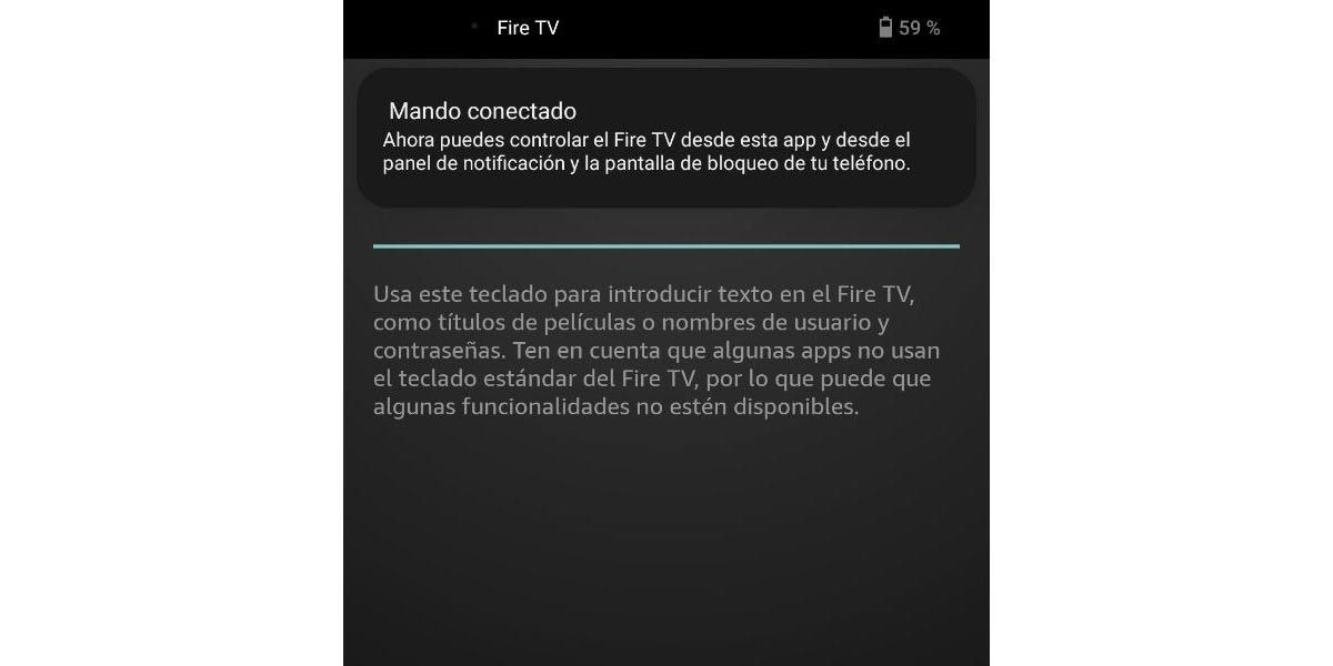 teclado aplicaicón Fire TV de Amazon