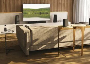 Barra de sonido Loewe klang bar3 mr en el salón