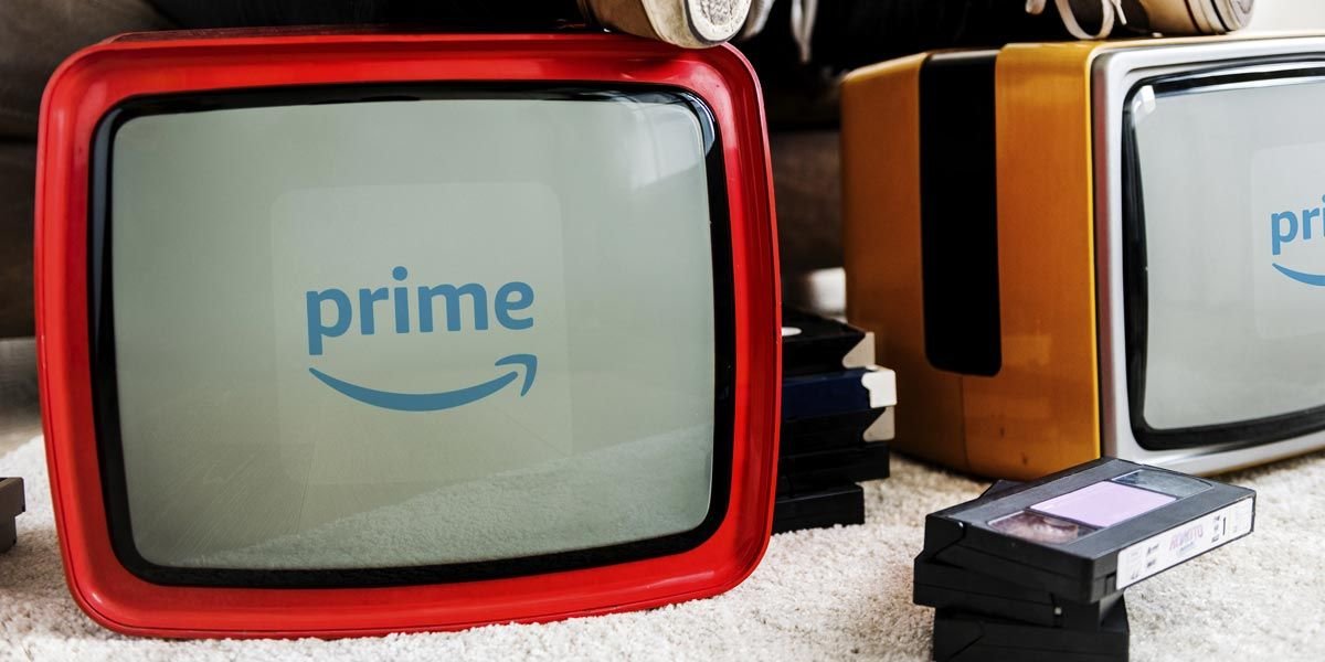 Logo de Amazon prime en una tele
