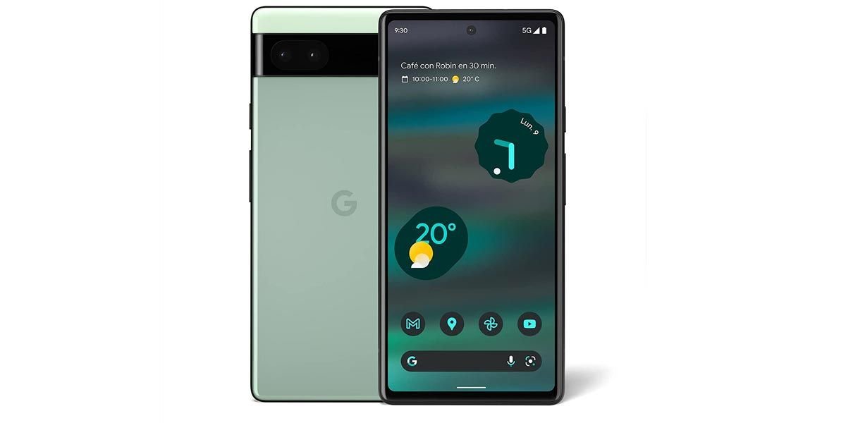 Teléfono Google Pixel 6a de color verde