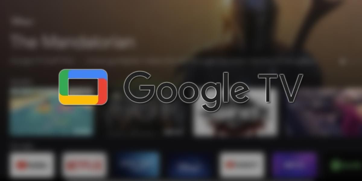 Logo de Google TV con fondo