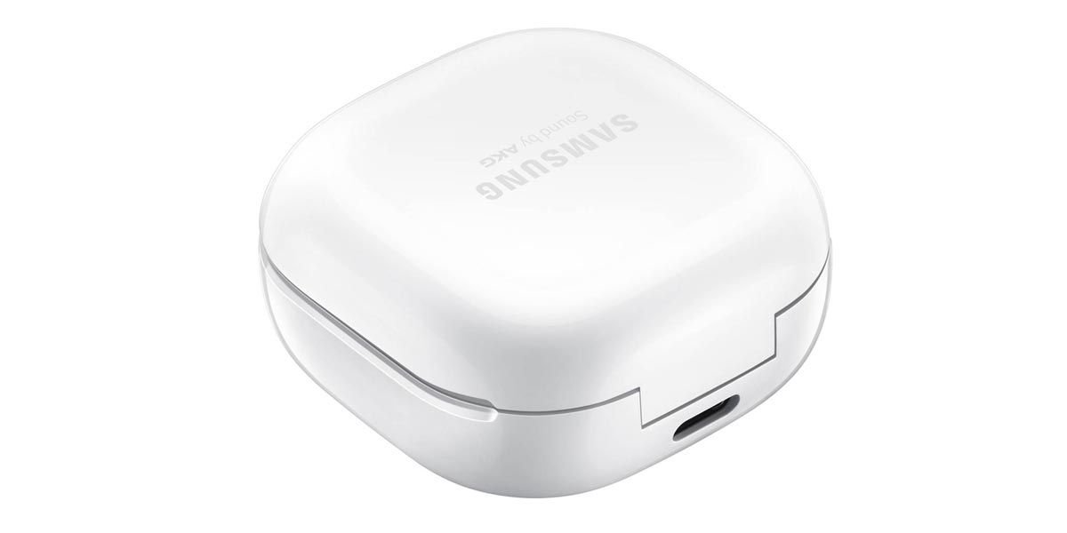 Funda de los Samsung Galaxy Buds Live de color blanco