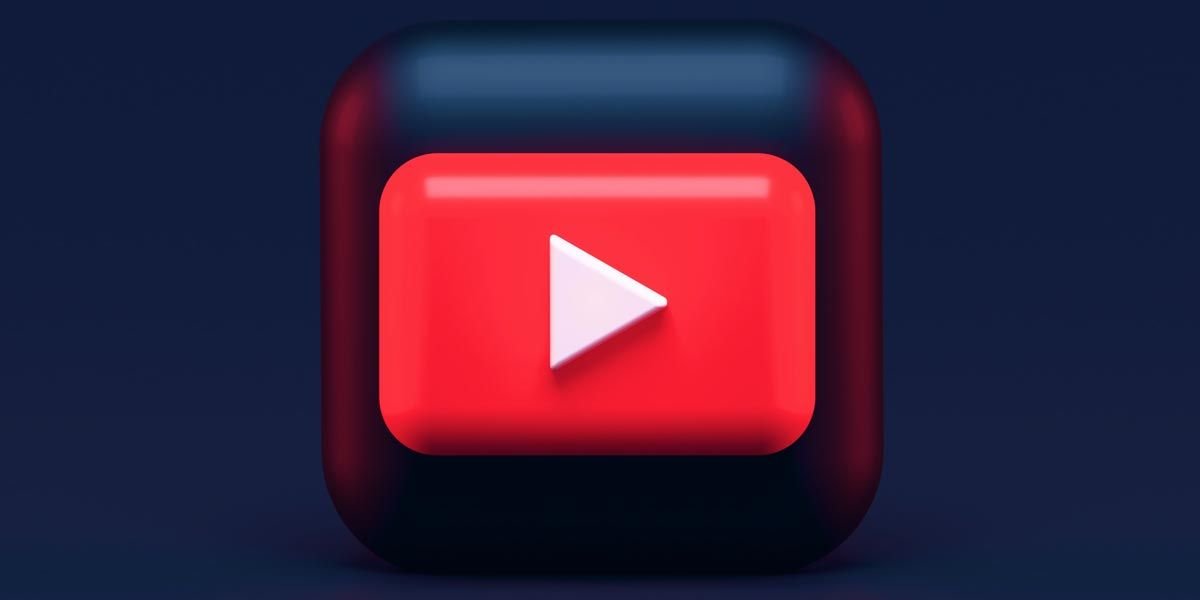 Logotipo de YouTube con fondo azul
