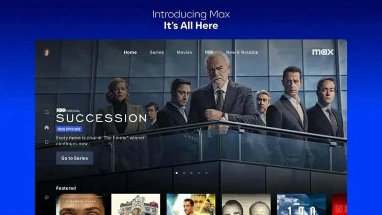 Interfaz de Max, la sucesora de HBO Max