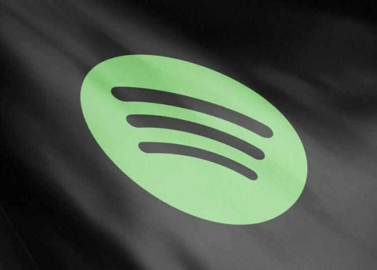 Bandera con el logo de Spotify