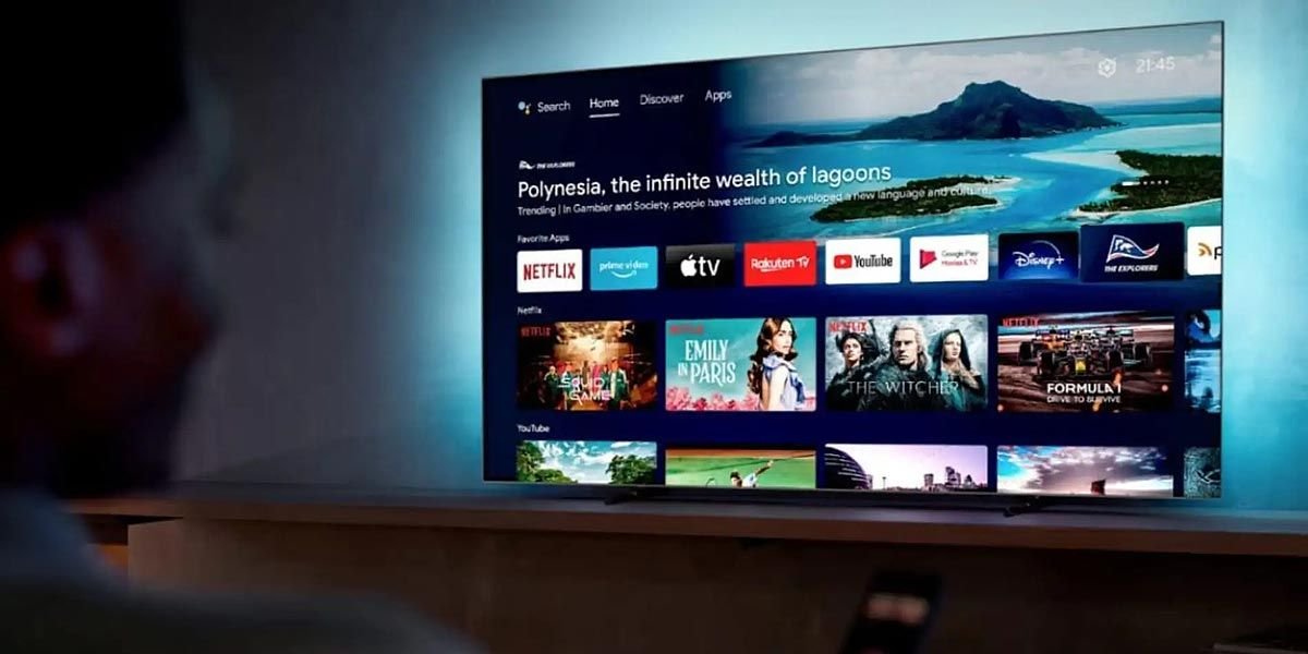 Smart TV con sistema operativo Android TV