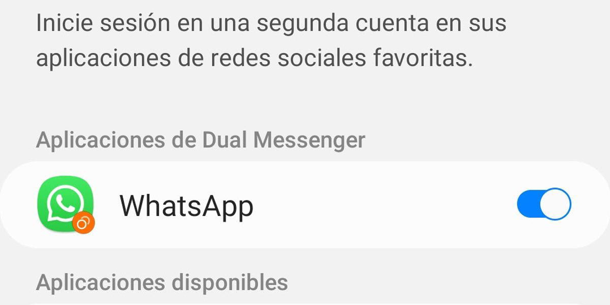 Espacio de mensajería dual en Android