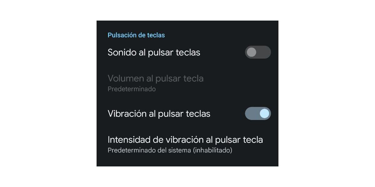 Vibración en Gboard para Android