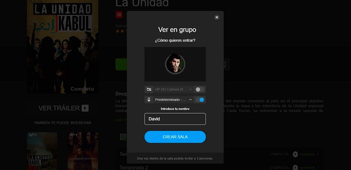 Cómo activar la función Ver en grupo de Movistar Plus+