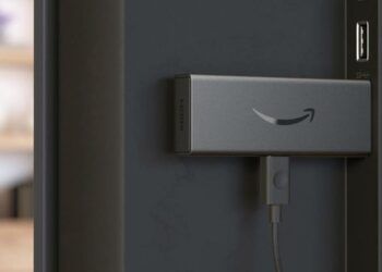 Amazon Fire TV Stick en un televisor.