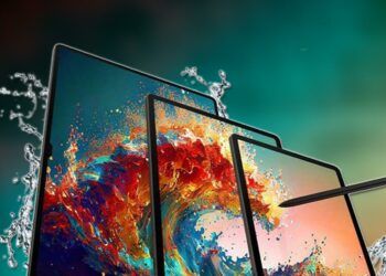 Nuevos Samsung Galaxy Tab S9 con fondo y agua