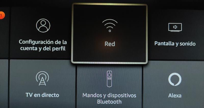 Elegir Red en el Amazon Fire TV Stick