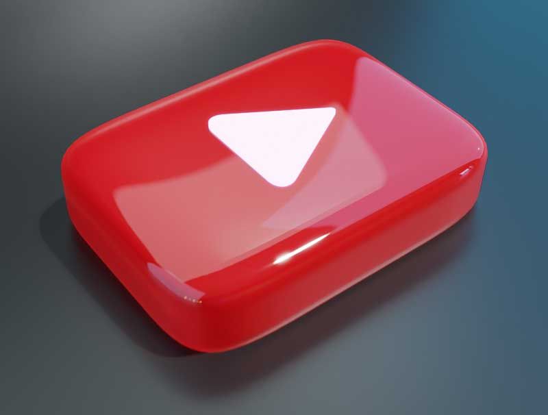 Logotipo 3D de YouTube