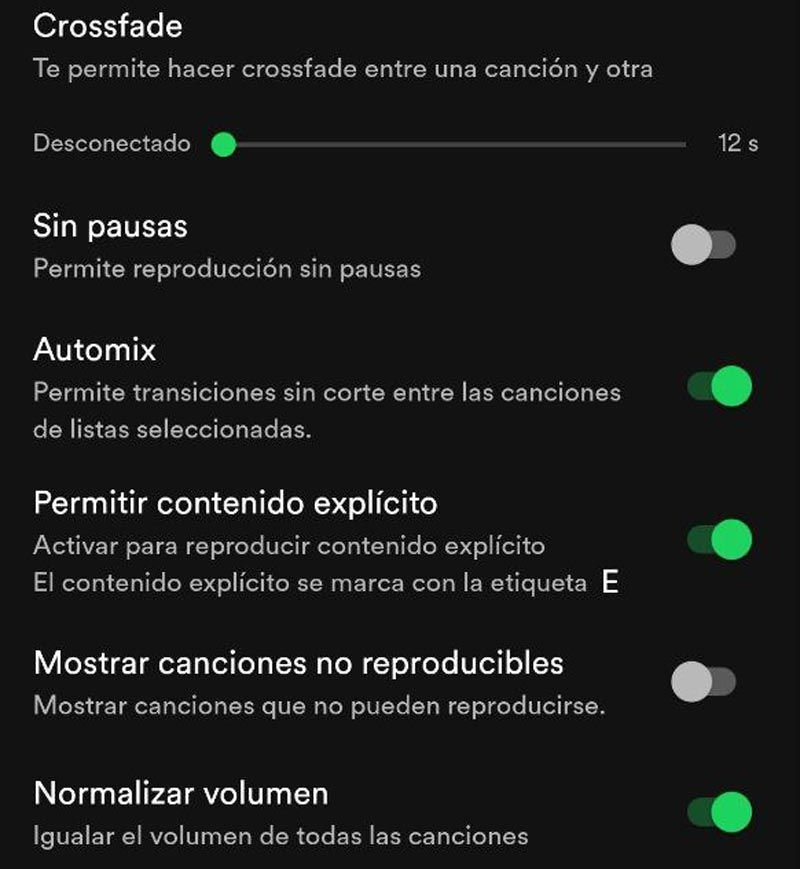 Función Automñi de Spotify en el móvil