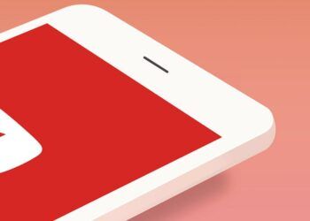 Dibujo de YouTube en un teléfono