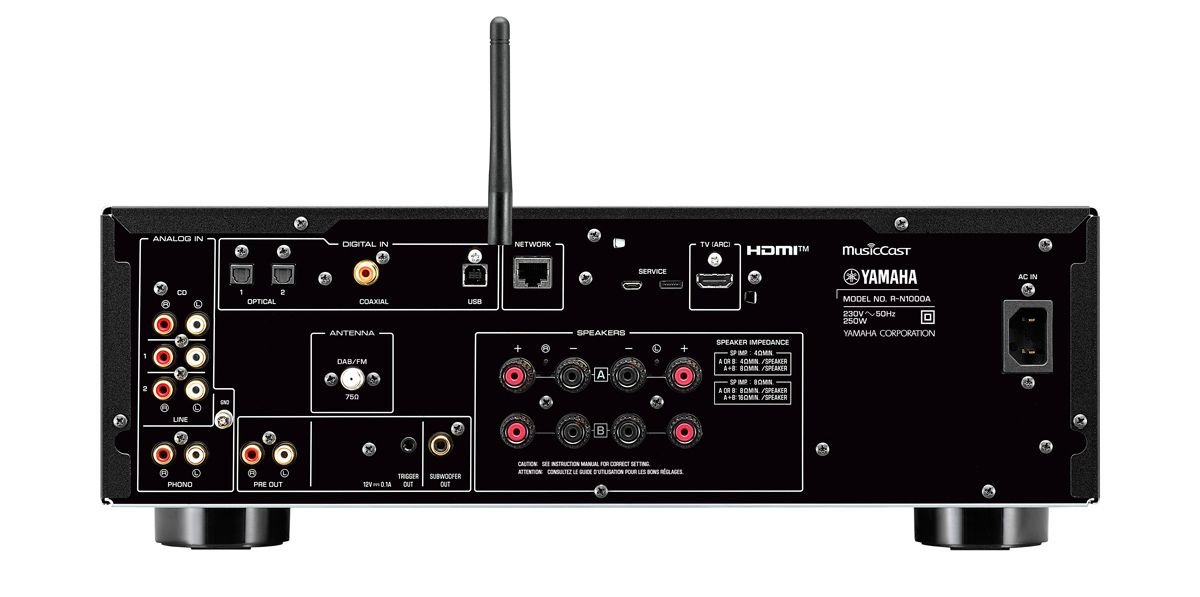 amplificador Yamaha R-N1000A conectividad