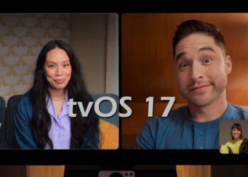 tvOS 17 con fondo de uso