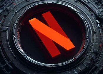 Logo de Netflix en un círculo negro