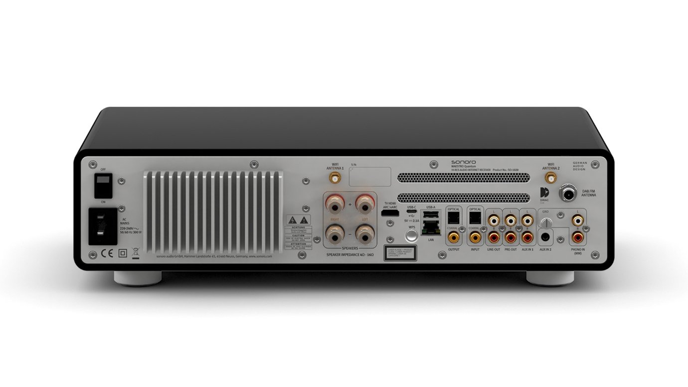 El nuevo amplificador streamer Sonoro Maestro Quantum conectividad
