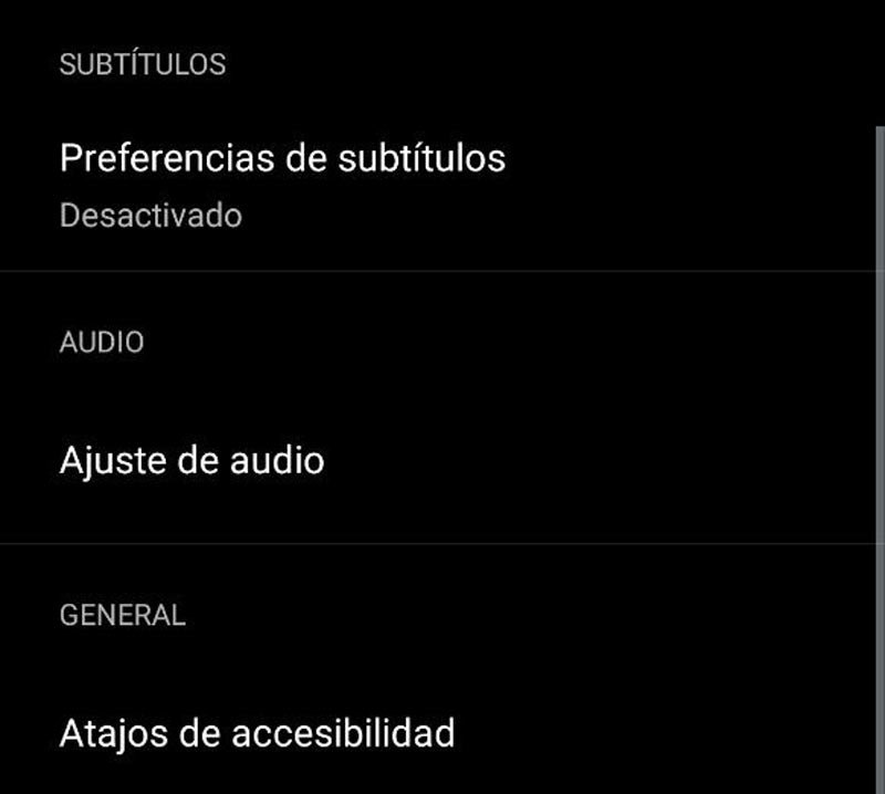 Ajustes Audio en accesibilidad Android