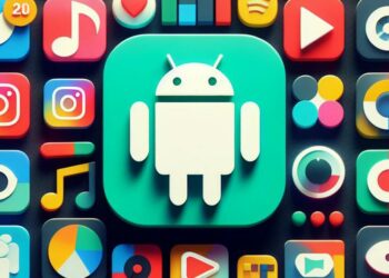 Logo Android con aplicaciones