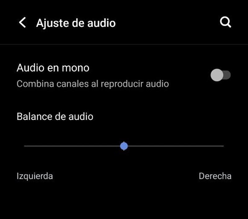 Mono sonido en acecsibildiad Android