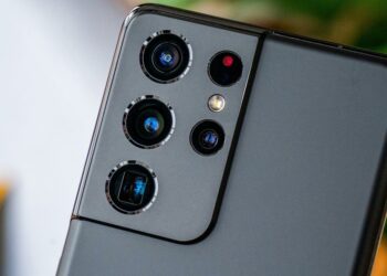 Cámara trasera de un teléfono Android