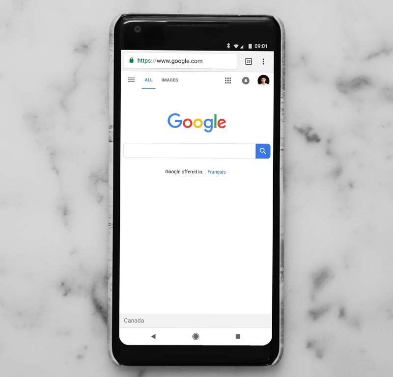 Android con Google Chrome