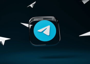 Logo de Telegram con fondo