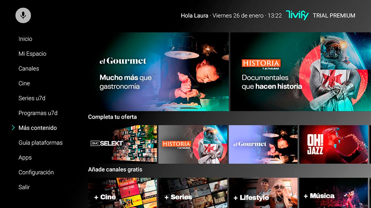 Tivify reorganiza su oferta y añade nuevos paquetes de canales gratis